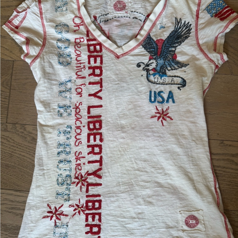 ✨ RARE Vintage Double D Ranchwear Americana Embellished Top ✨